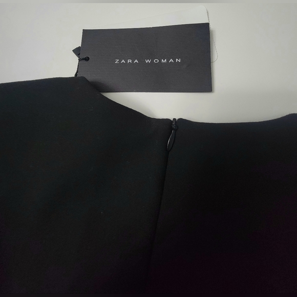 Zara Women Black Ruffle Sleeve Mini dress - Picture 4 of 12